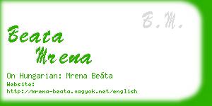 beata mrena business card